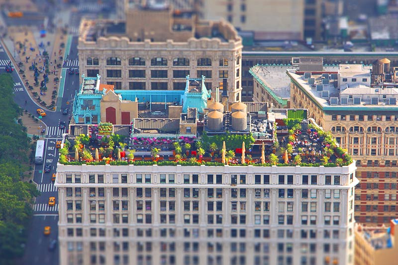 Plexitavla New York Rooftop foto 70x40cm