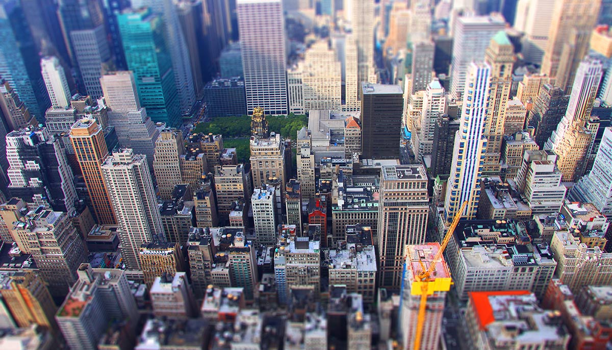 Plexitavla New York Birdseye foto 70x40cm