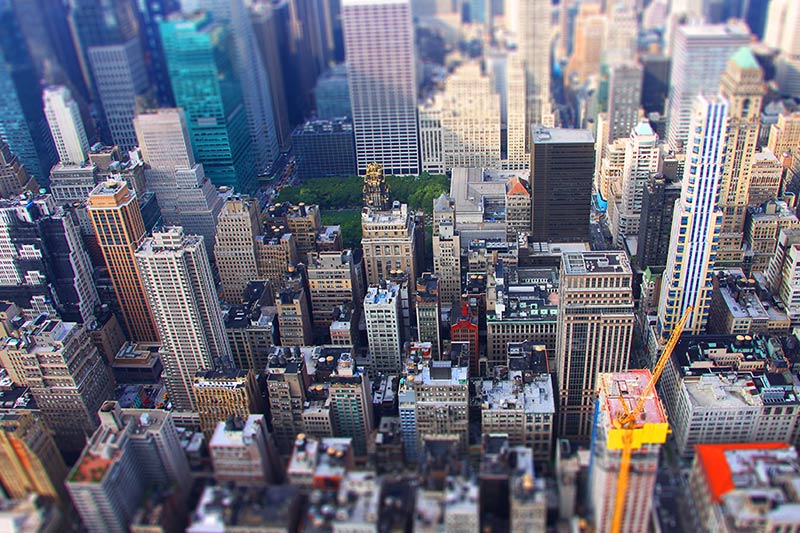 Plexitavla New York Birdseye foto 70x40cm